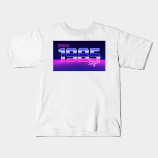 Original 1985 Style - 80s Neon Grid Nostalgia Kids T-Shirt